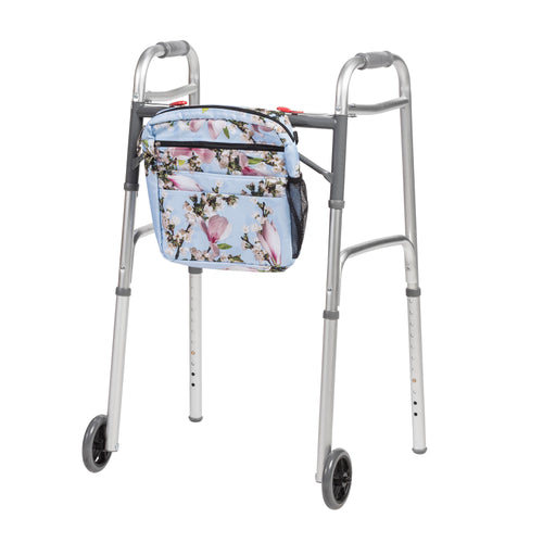 Drive Medical RTL10254BFL Universal Mobility Tote, Blue Floral